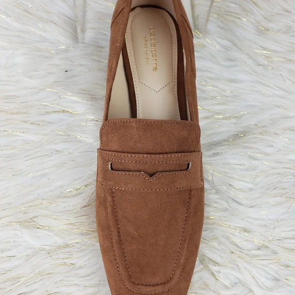 Liz Claiborne Marmara Refined Comfort  Brown Suede Penny Loafers Size 8M - Picture 2 of 12